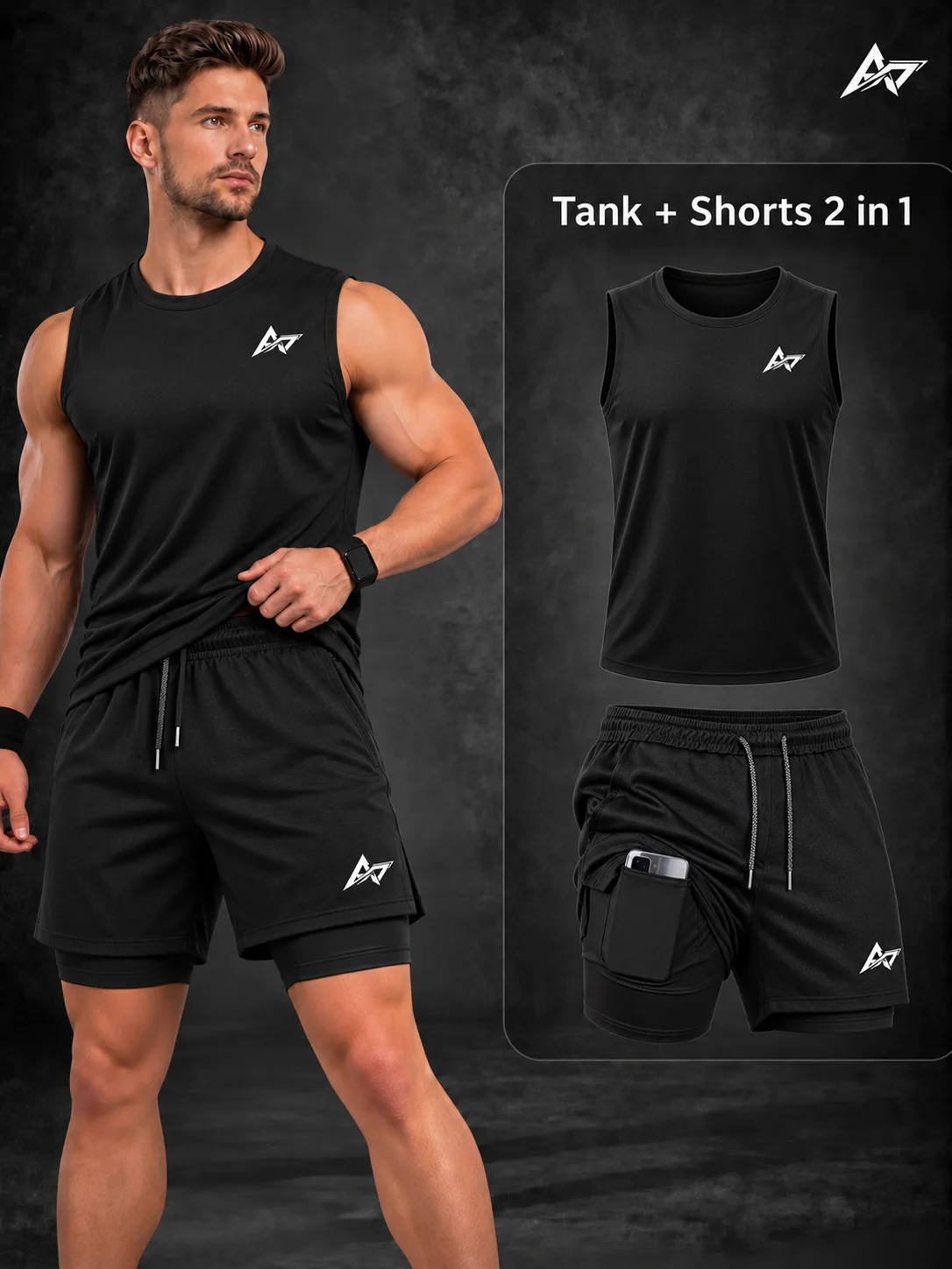 DEBARDEUR + SHORTS 2 IN 1
