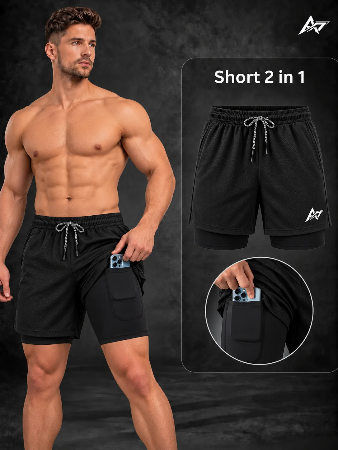 Short 2 en 1