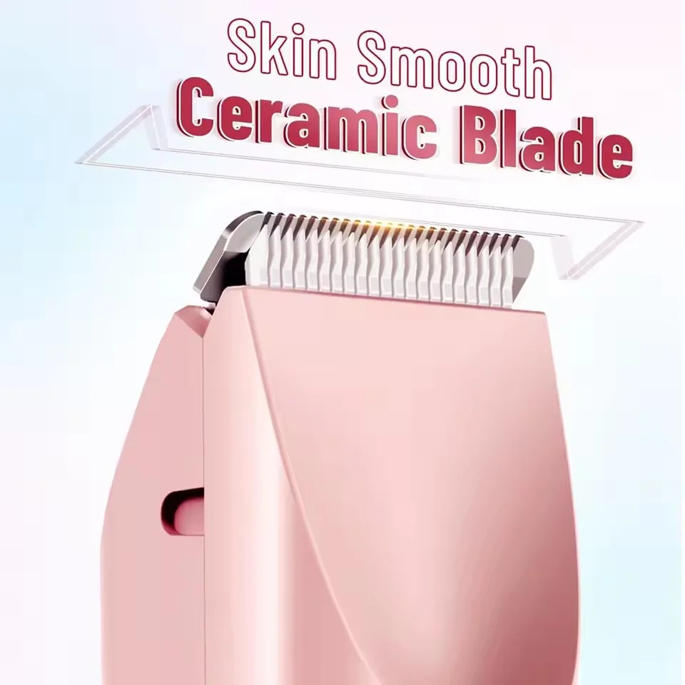 Rasoir électrique pour femme, double tête, tondeuse bikini étanche pour visage et corps, aisselles, jambes et bras.