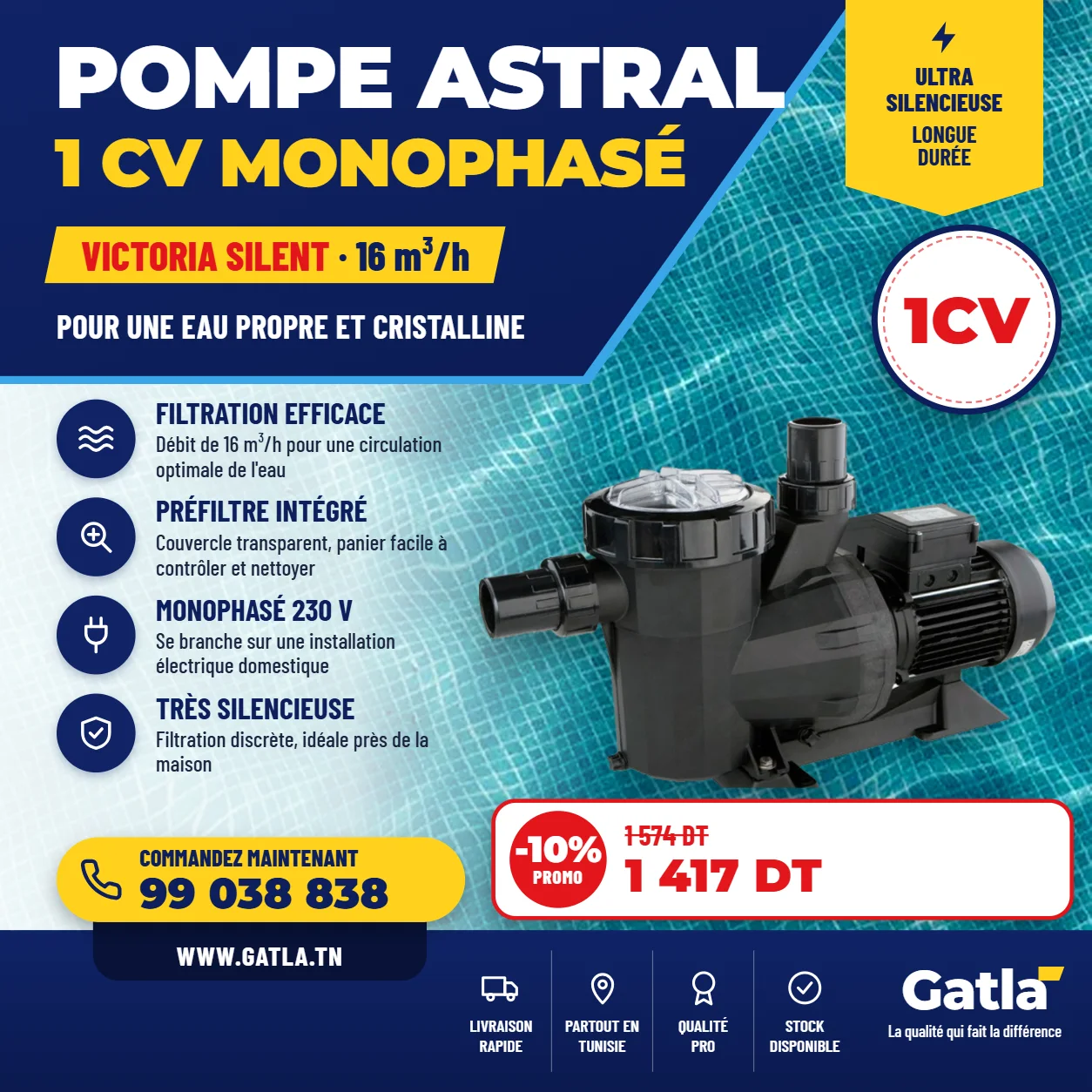 pompe astral victoria silent 1 chv mono