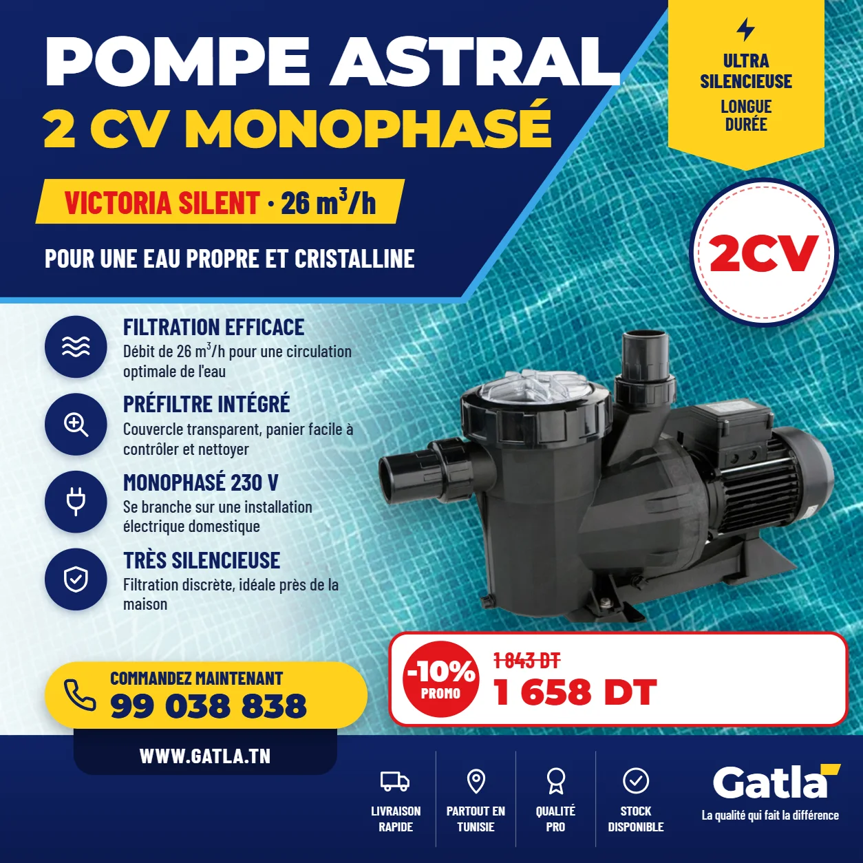 pompe astral victoria silent 2 chv mono